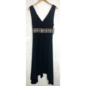 AGB Dress Women's Hour Glass Dress Fancy Black Embellished Size 16 NEW